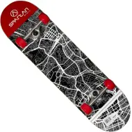 Skateboard a motivi bianco e nero - Spartan