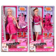 Sofia Fashion Show bambola icona della moda con abiti extra e accessori in 2 varianti