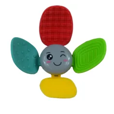 Sonaglio per neonati a forma di fiore colorato immagine 2