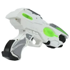 Space Series: Arma spaziale verde e bianca con luce e suono 25cm immagine 2