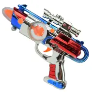 Space Warrior: Arma spaziale cromata elettrica con luce e suono 27cm