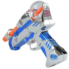 Space Warrior: Arma spaziale cromata elettrica con luci e suoni 24cm immagine 2