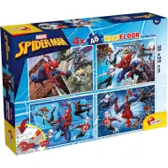 Spider-Man 2 in 1 maxi puzzle da 4x48 pezzi e libro da colorare 35x25 cm - Lisciani