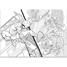 Spider-Man 2 in 1 maxi puzzle da 4x48 pezzi e libro da colorare 35x25 cm - Lisciani immagine 4