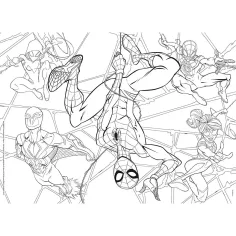 Spider-Man 2 in 1 puzzle da 60 pezzi e libro da colorare 35x25cm - Lisciani immagine 2