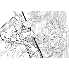 Spider-Man 2 in 1 puzzle e album da colorare da 108 pezzi 50x35 cm - Lisciani immagine 2