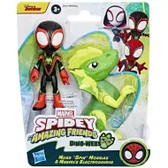 Spidey e i suoi fantastici amici - Set di action figure Miles Morales e Elettrosauro Dino-Rete - Hasbro