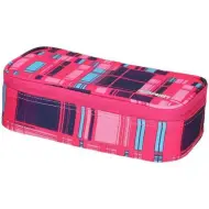 Spirit: Astuccio ovale a quadretti rosa 23x10cm