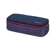 Spirit: Astuccio ovale a rete blu scuro-rosa 23x10cm