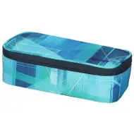 Spirit: Astuccio ovale azzurro con motivo 23x10cm