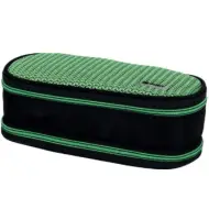 Spirit: Astuccio ovale nero - verde neon 23x10cm