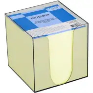 Spirit: Blocco note giallo da 900 fogli in contenitore trasparente, 9x9x9 cm