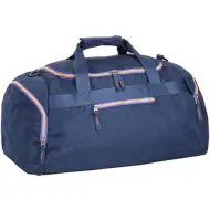 Spirit: Borsone sportivo blu indaco con cerniera verde neon 55x31x41cm