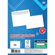 Spirit: Busta bianca C6 11,4x16,2cm confezione da 50 pezzi