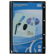 Spirit: Busta con cerniera ad anelli colore nero formato A4 1 pezzo