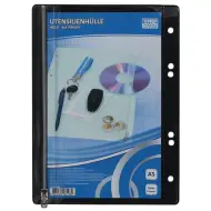 Spirit: Busta con cerniera ad anelli di colore nero, formato A/5, 1 pezzo