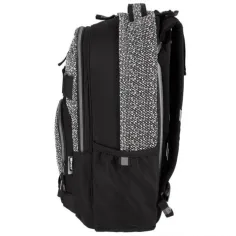 Spirit: Campus zaino scolastico arrotondato bianco e nero, zaino 46x32x19cm immagine 2
