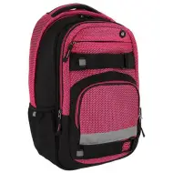 Spirit: Campus zaino scolastico arrotondato nero e rosa, 46x33x22cm