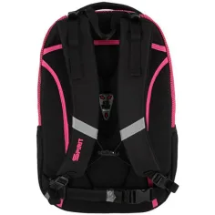 Spirit: Campus zaino scolastico arrotondato nero e rosa, 46x33x22cm immagine 2