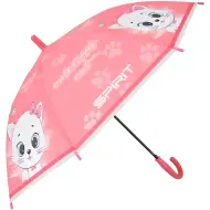 Spirit: Carino Piccolo Gatto ombrello automatico rosa 19" 66cm