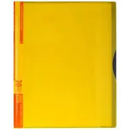 Spirit: Cartella di presentazione A4 giallo neon con 20 tasche