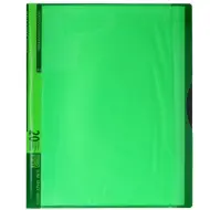 Spirit: Cartella di presentazione A4 verde neon con 20 tasche