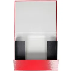 Spirit: Cartella in cartone rosso con elastico, formato A4, spessore 30mm immagine 2