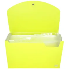 Spirit: Cartella portadocumenti A4 12 scomparti neon giallo immagine 2