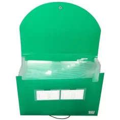 Spirit: Cartella portadocumenti A4 12 scomparti trasparente verde immagine 2