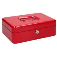 Spirit: Cassetta portavalori piccola rossa con chiusura - CB320