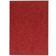 Spirit: Foglio di schiuma decorativa autoadesiva con glitter, colore rosso, formato A4, 1 pezzo