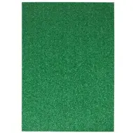 Spirit: Foglio di schiuma decorativa con glitter verde A/4 1 pezzo