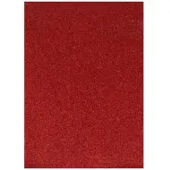 Spirit: Foglio di schiuma decorativa glitterata rosso formato A/4 1 pezzo