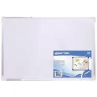 Spirit: Lavagna magnetica bianca da parete con cornice in alluminio 60x80cm