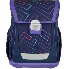 Spirit: Linee Colorate Zaino scuola, zaino su base viola set 4 pezzi 41x20x32cm immagine 2