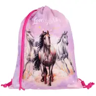 Spirit: Love Horses zaino sportivo rosa, sacca sportiva 33x47cm