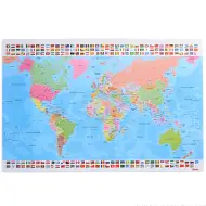 Spirit: Mappa del mondo con bandiere, sottomano da scrivania 60x40cm