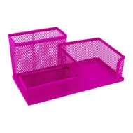 Spirit: Organizzatore da scrivania in metallo rosa 205x103x98mm