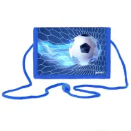 Spirit: Portafoglio blu con chiusura a strappo Football 12,5x8,5cm