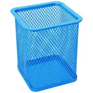Spirit: Portamatite quadrato in metallo a rete blu neon