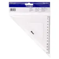 Spirit: Righello a squadra in plastica a forma di triangolo 45 gradi, 13 cm.
