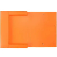 Spirit: Scatola per quaderni A4 in plastica arancione neon con elastico immagine 2
