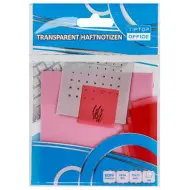 Spirit: Segnapagina autoadesivi trasparenti rosa 75x75mm