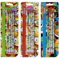 Spirit: Set di 4 matite in grafite Happy con gomma, disponibili in diverse varianti