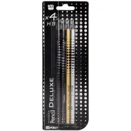 Spirit: Set di 4 matite in grafite deluxe in legno nero