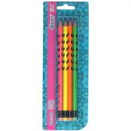 Spirit: Set di 4 matite triangolari HB con gomma Neon Dosts