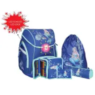 Spirit: Set zaino scolastico 5 pezzi color sirena blu con accessori