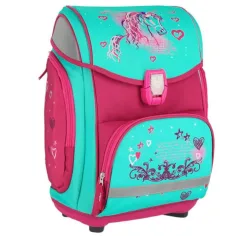 Spirit: Set zaino scolastico da 5 pezzi blu-rosa con accessori e luce LED immagine 2