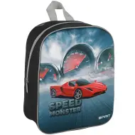 Spirit: Speed Monster auto sportiva rossa zaino ovale con stampa 3D 30x25x12cm