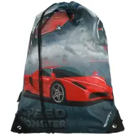 Spirit: Speed Monster zaino sportivo rosso con stampa di unauto sportiva, 33x47cm.
